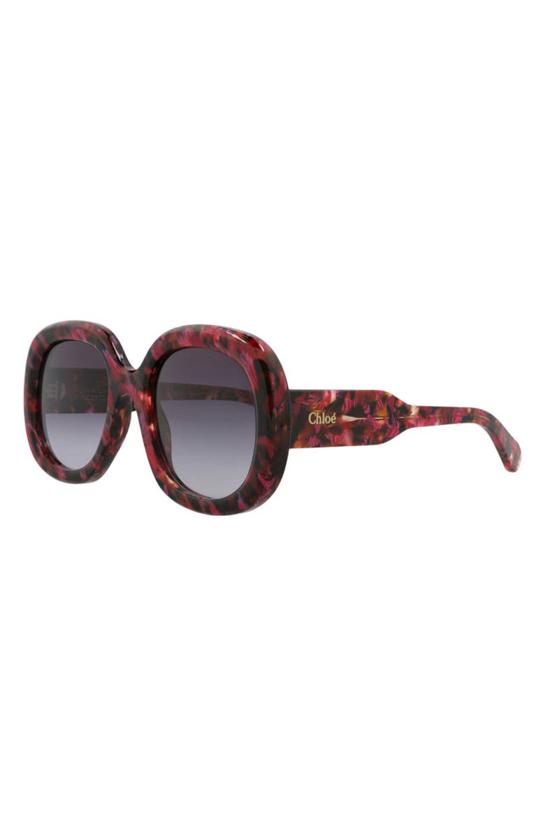 Chloé 54mm Square Sunglasses, Alternate, color, Havana Havana Grey