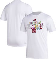 adidas Men's adidas x Rich Mnisi Pride Collection White Nebraska Huskers Pregame AEROREADY T-Shirt