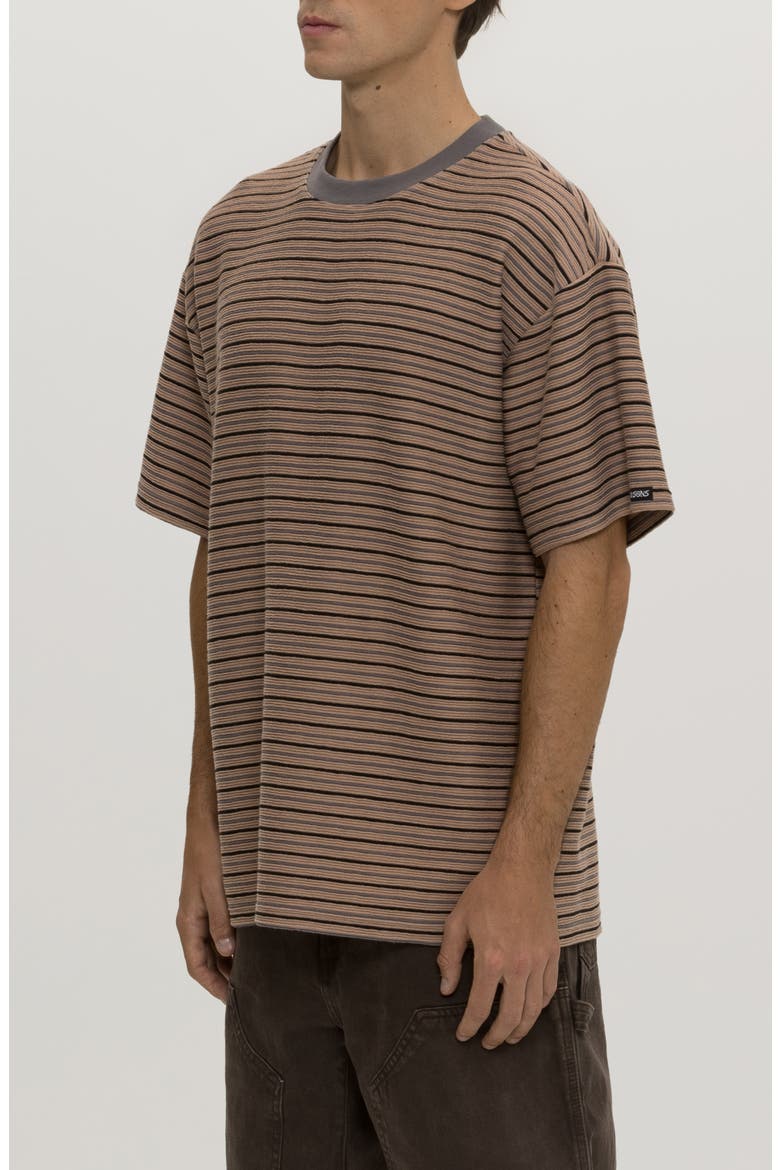 Texture Stripe T-Shirt, Alternate, color, SAND
