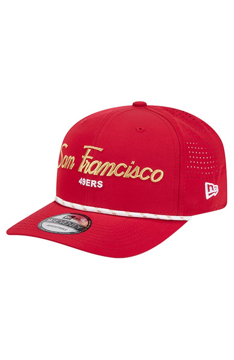 New Era Men's New Era Scarlet San Francisco 49ers Script 9SEVENTY Adjustable Hat, Main, color, Scarlet