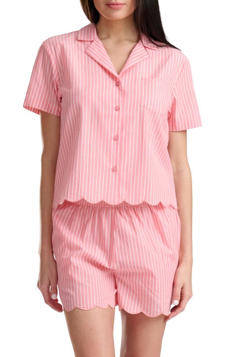 Scallop Cotton Poplin Pajamas