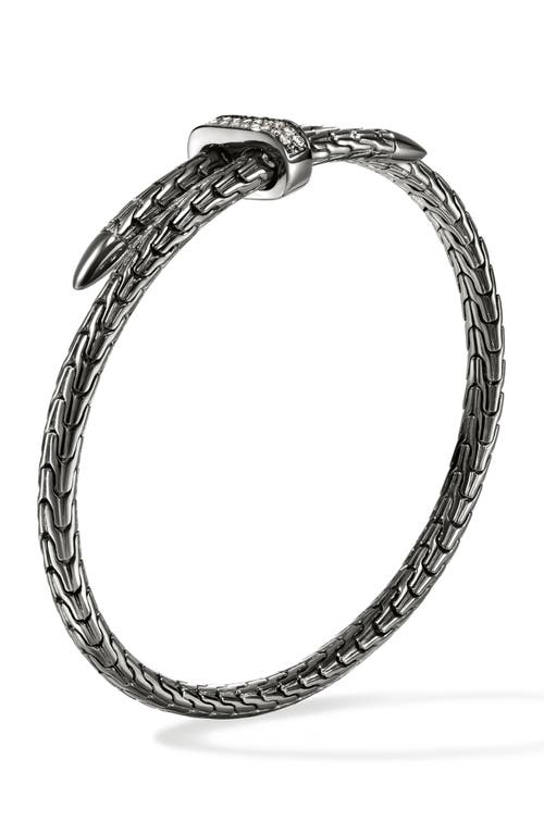 John Hardy Spear Bangle In Dark Silver