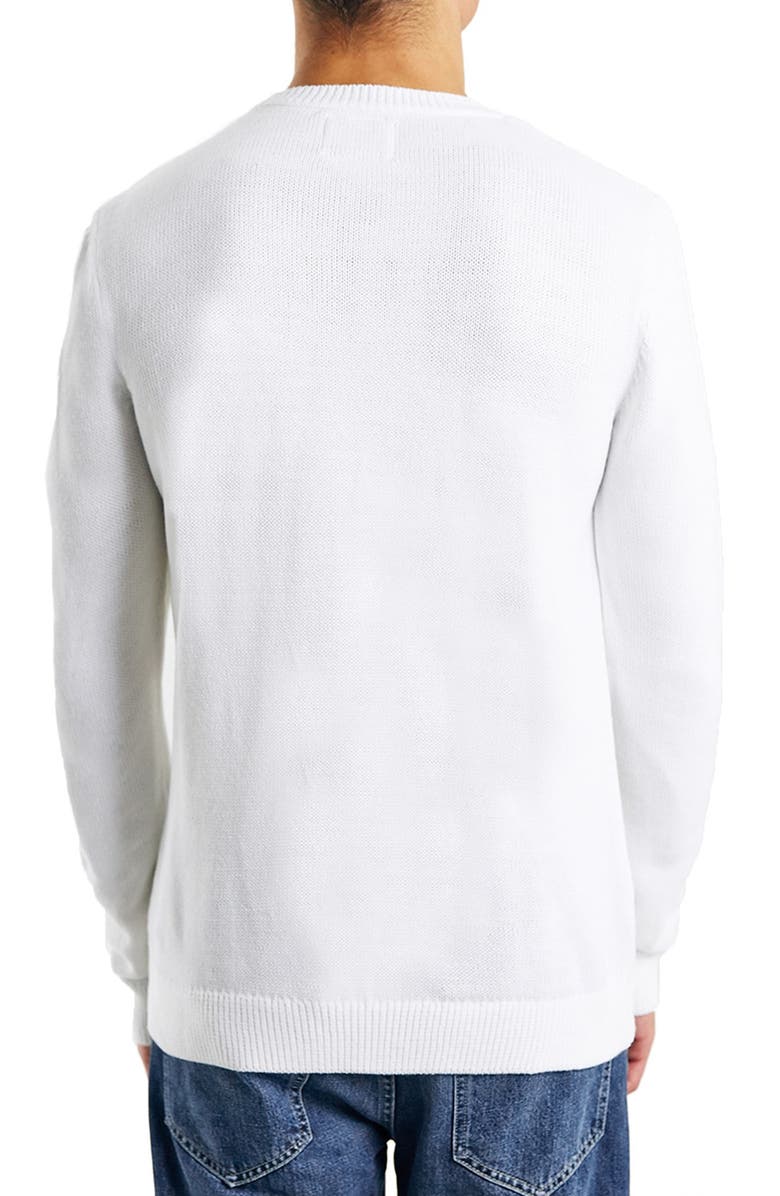 Topman Holiday Snowman Crewneck Sweater, Alternate, color,