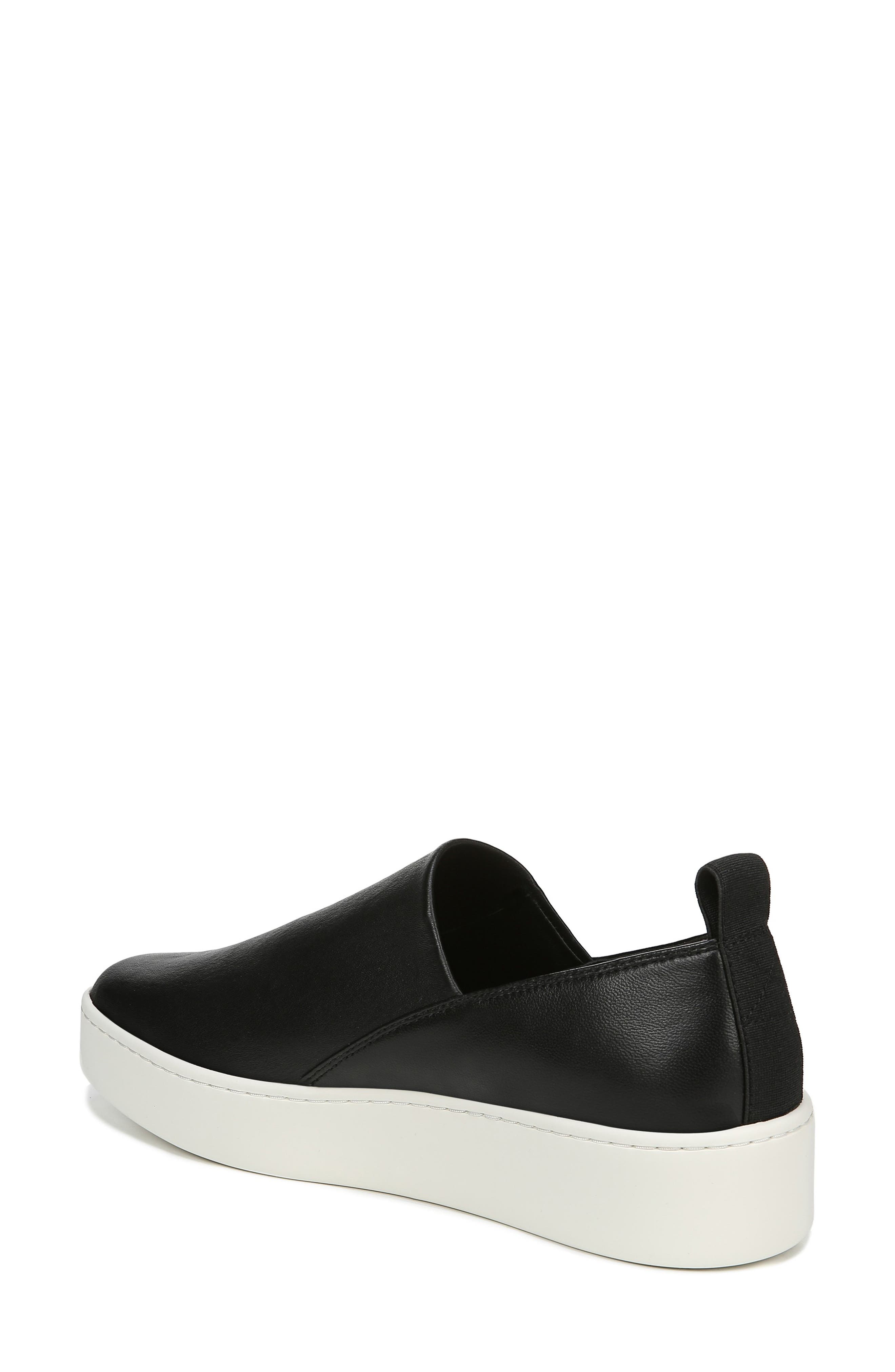 Saxon Slip-On Sneaker, Alternate, color, BLACK THIN STRETCH NAPPA