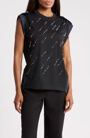 3.1 Phillip Lim Rainfall Embellished Combo T-Shirt
