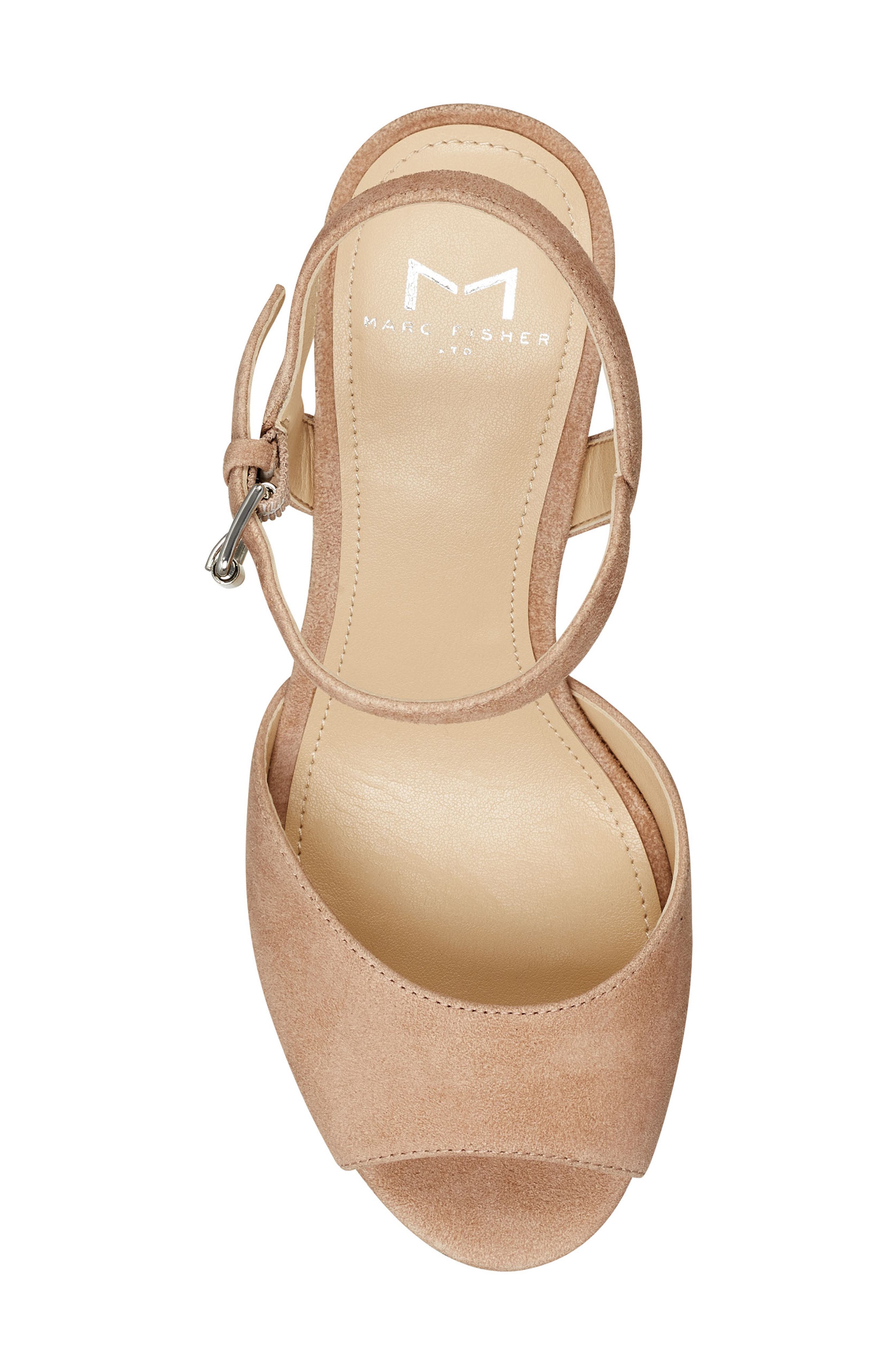 Stacey Platform Sandal, Alternate, color, NATURAL SUEDE