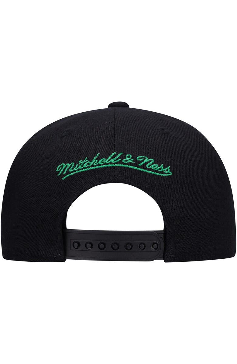 Mitchell & Ness Youth Mitchell & Ness Black/Midnight Green Philadelphia Eagles Team Script Snapback Hat, Alternate, color,
