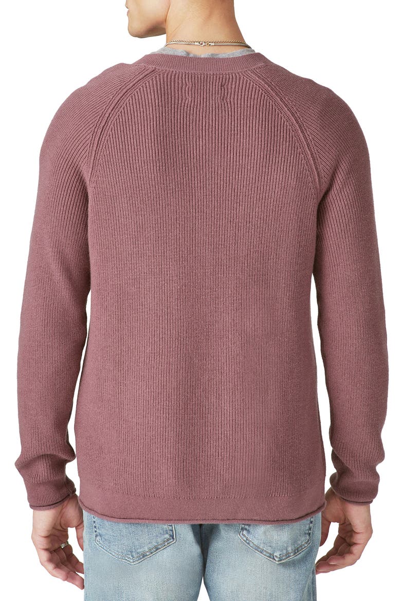 Cloud Soft Henley Sweater, Alternate, color, HUCKLEBERRY