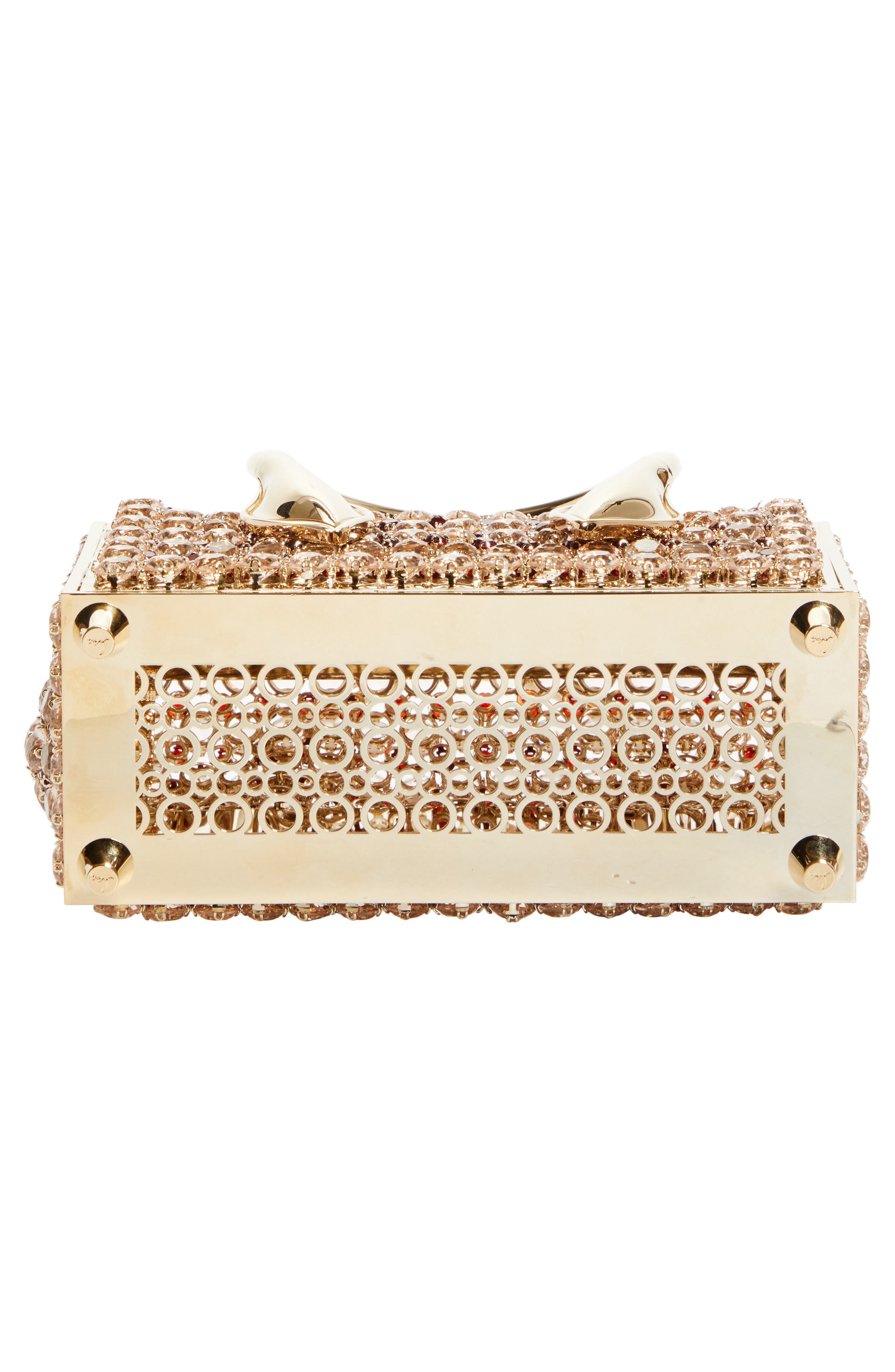 Christian Louboutin Crystal Mesh Top Handle Bag, Alternate, color, Suzuran/ Loubi