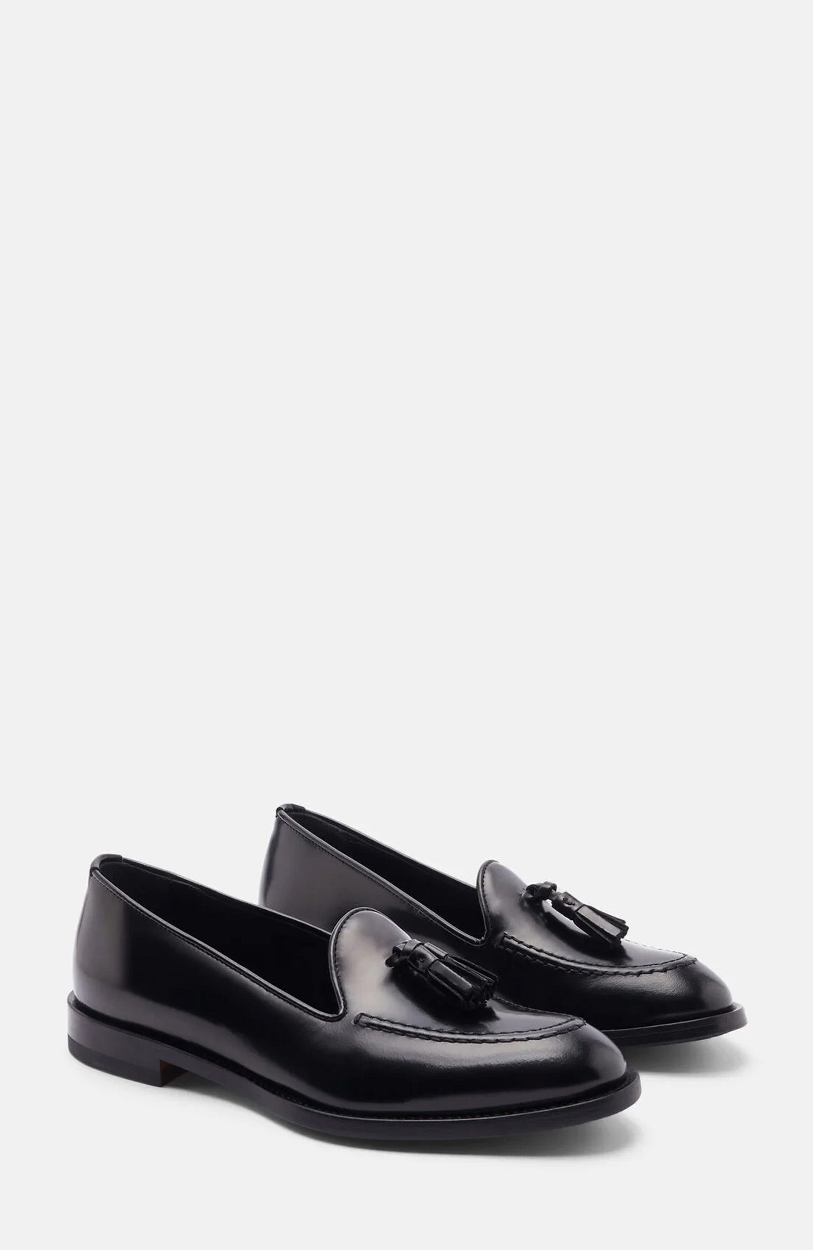 SCAROSSO Sienna Loafers, Main, color, Black - Brushed Calf