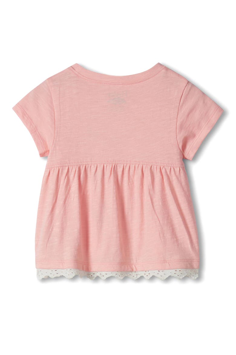 Kids' Blossom Eyelet Cotton T-Shirt & Terry Shorts Set, Alternate, color, PINK