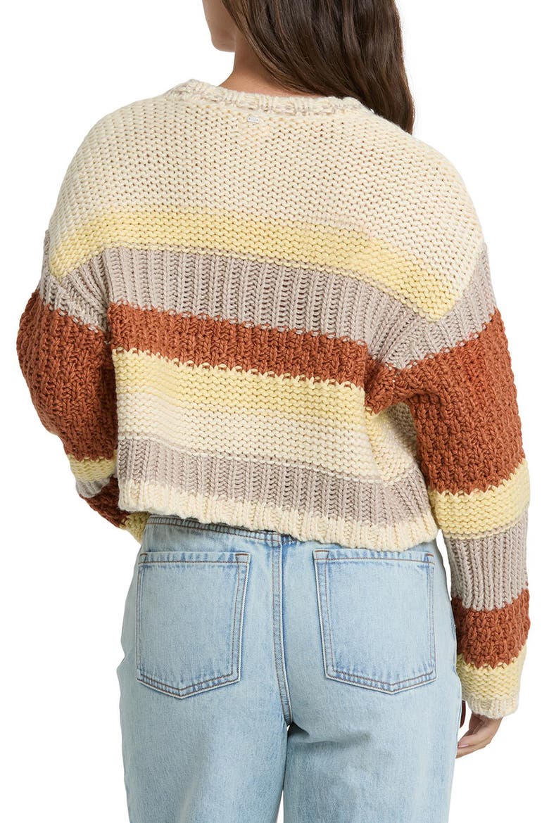 Mix Up Striped Cropped Sweater, Alternate, color, COBBLESTONE
