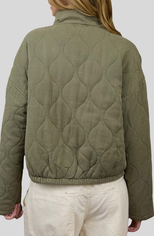 Blu Pepper Quilted Jacket In Green