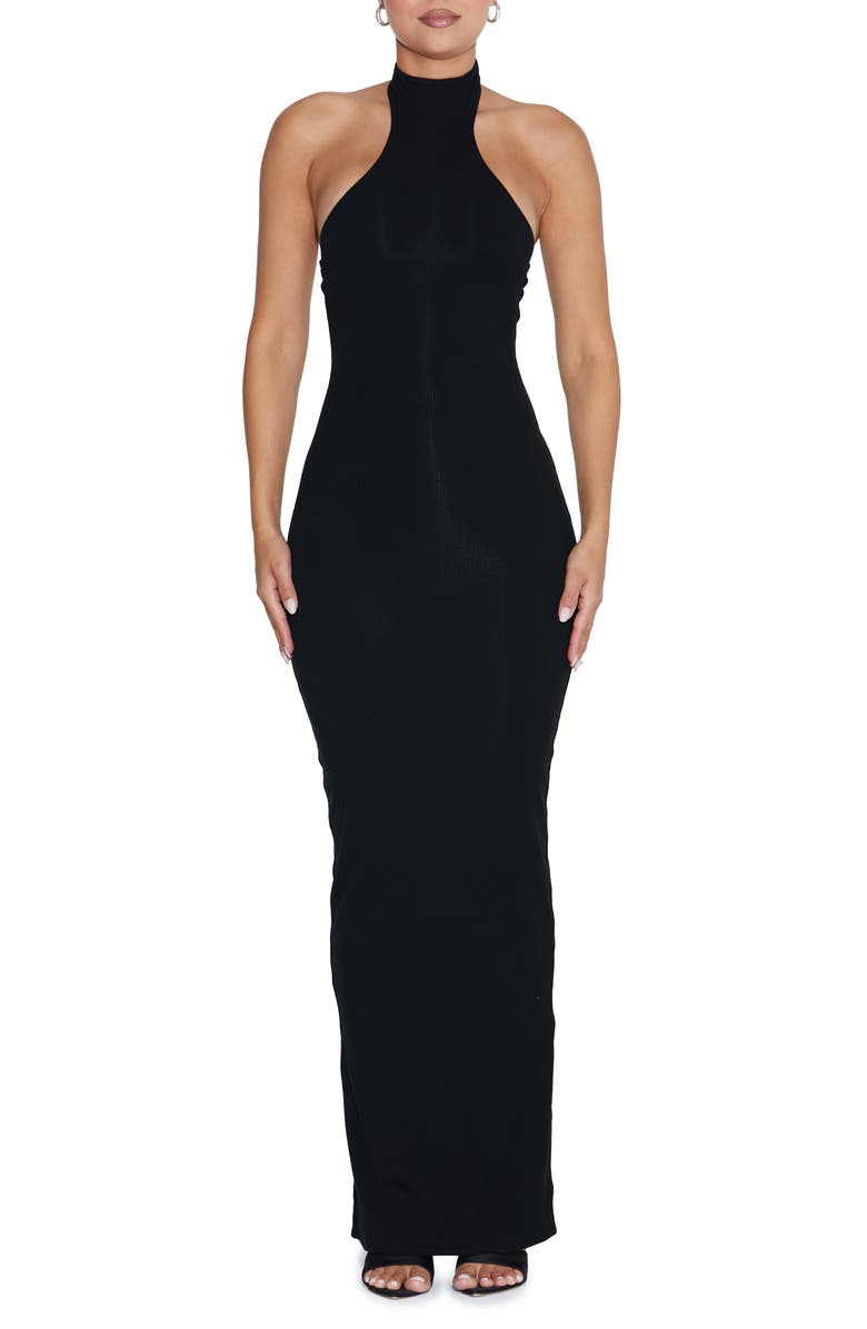 Naked Wardrobe Baby Snatched Halter Dress, Main, color,