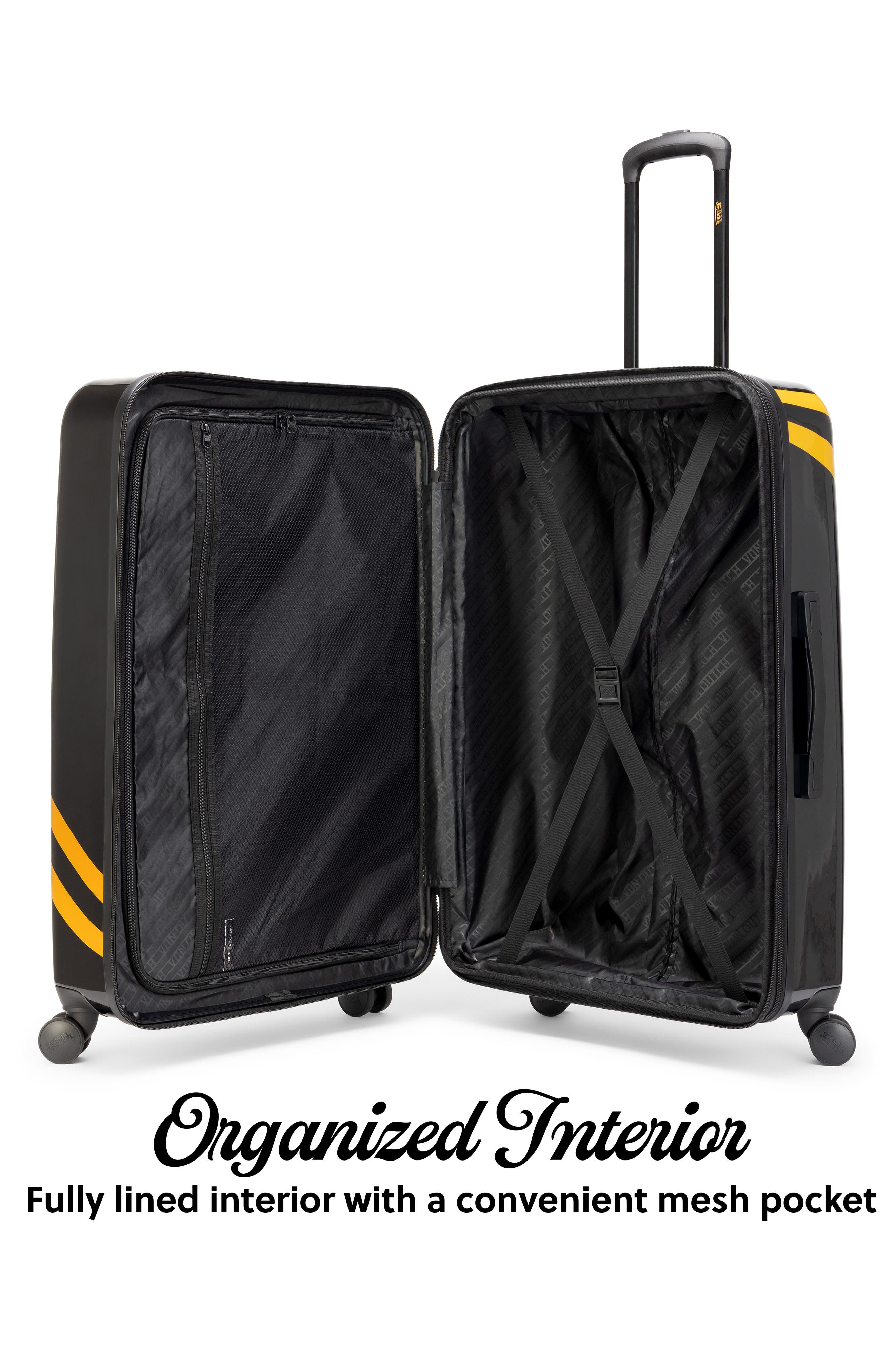 Von Dutch Kustom Kulture 3-Piece Expandable Hardside Spinner Luggage Set, Alternate, color, Rolling Striker