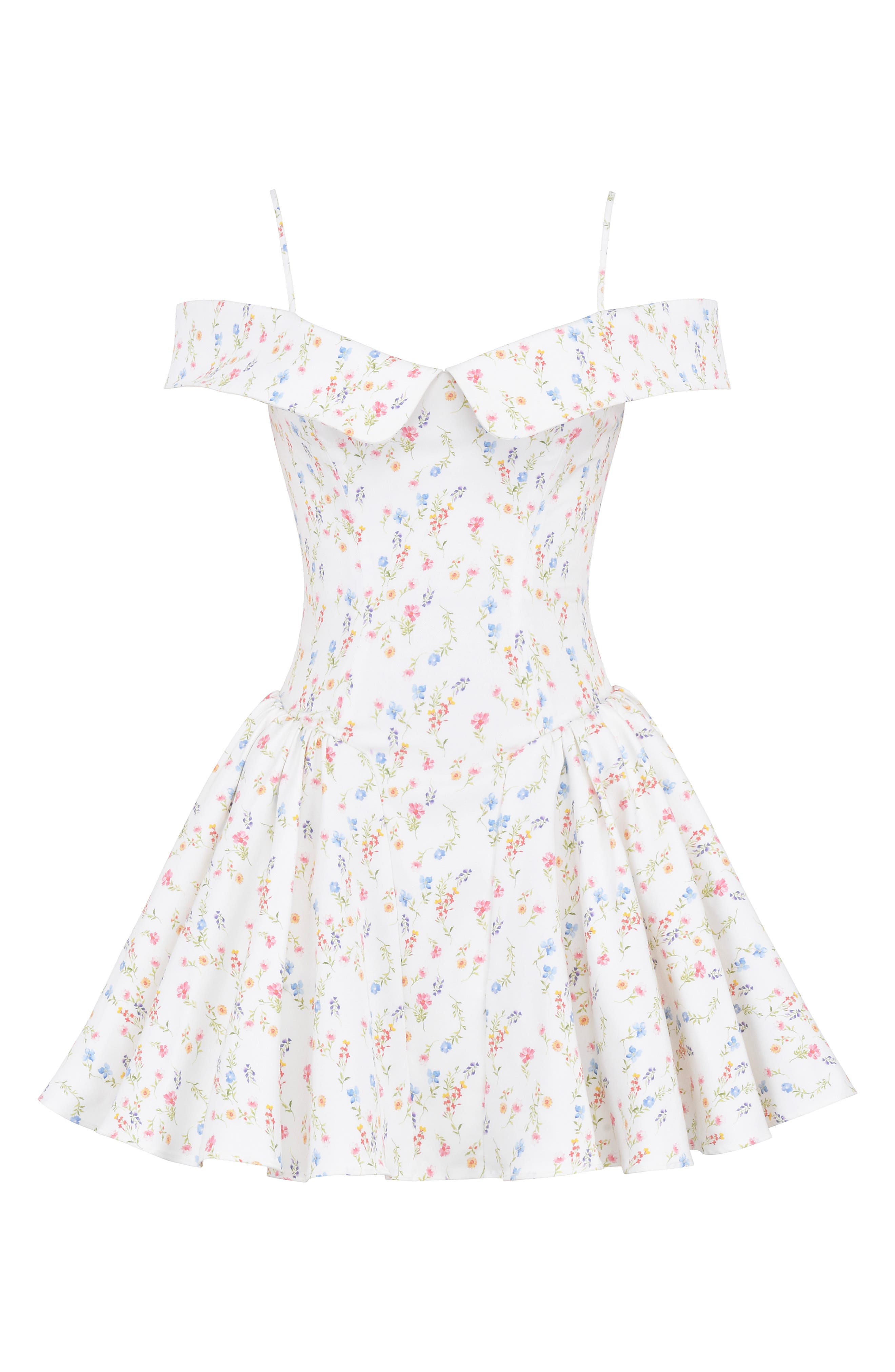 elida white twill off shoulder mini dress Clothing: Midi Dresss: 'Elida' White Twill Off Shoulder Mini Dress