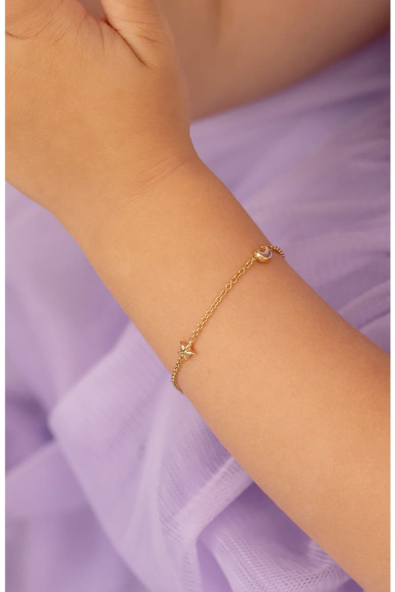 14k Polished Puffed Shapes Bracelet, Alternate, color, Gold