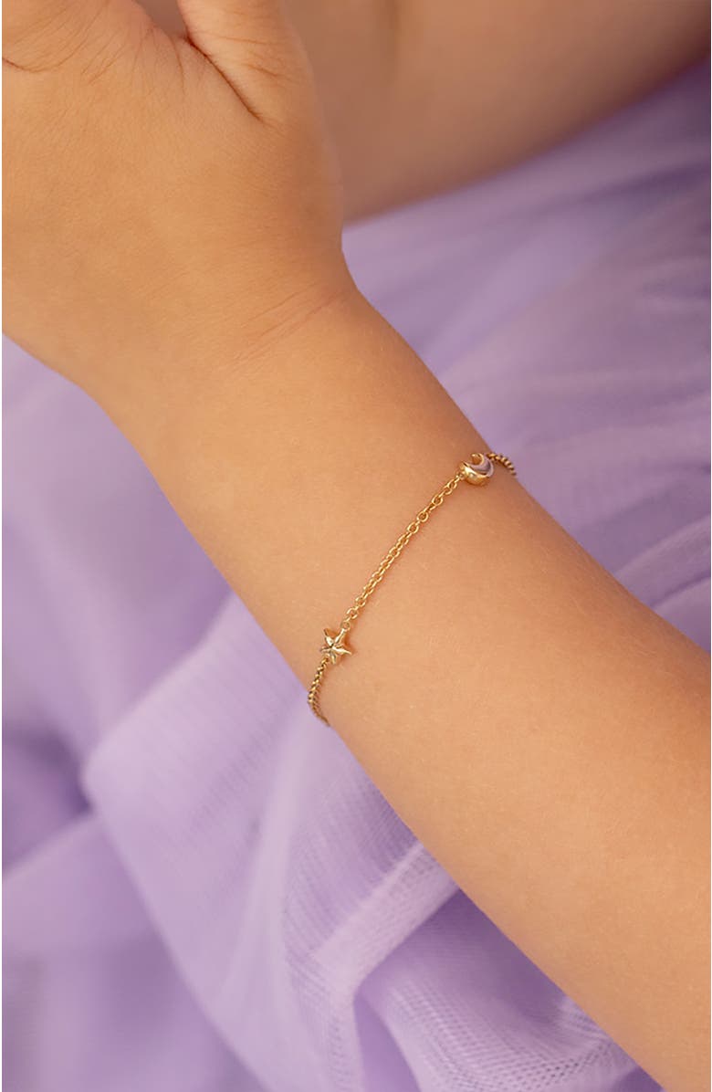 In Season Jewelry 14k Polished Puffed Shapes Bracelet, Alternate, color, Gold