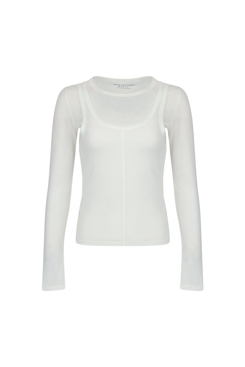 Layered Tee, Main, color, White
