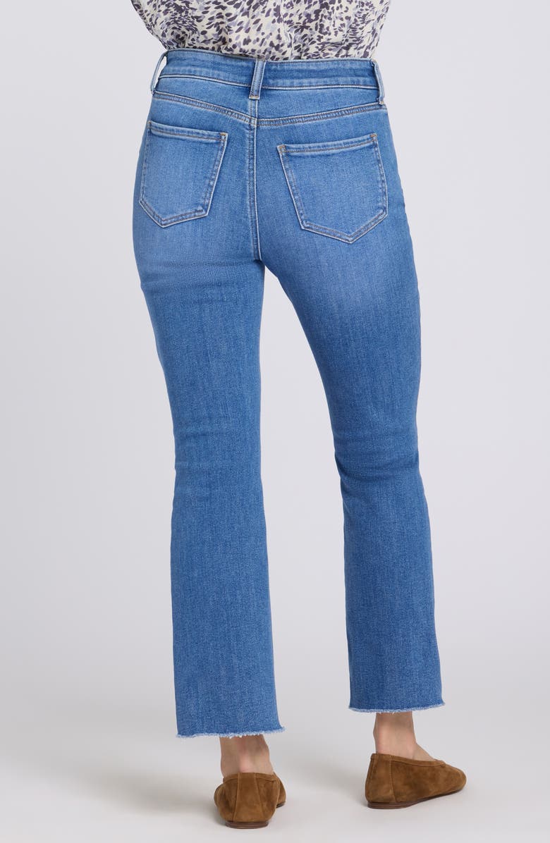 NYDJ Billie Frayed High Waist Ankle Mini Bootcut Jeans, Alternate, color, Blue Paradise