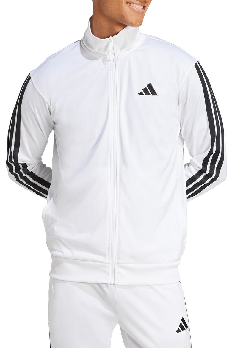 3-Stripe Training Track Jacket, Main, color, WHITE