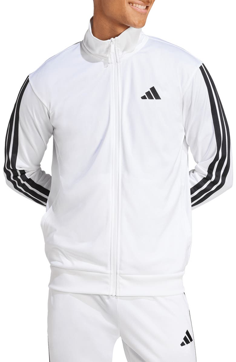 adidas 3-Stripe Training Track Jacket, Main, color, White