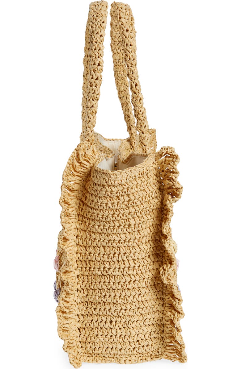 BTB Los Angeles Cheri Straw Tote, Alternate, color,