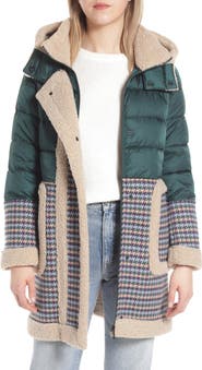 Sam Edelman Mix Media Puffer Hooded Coat
