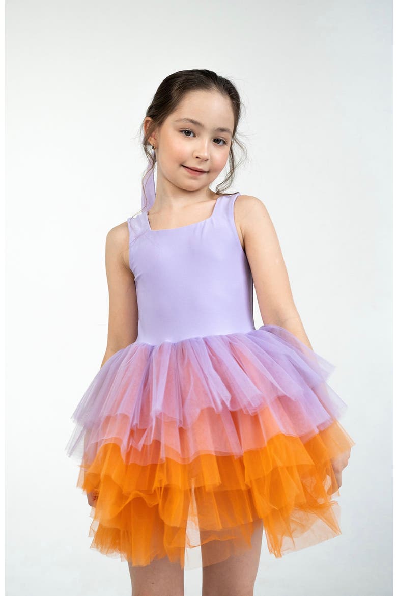 Viola Sleeveless Fluffy Tutu Dress, Main, color, Lilac Viola