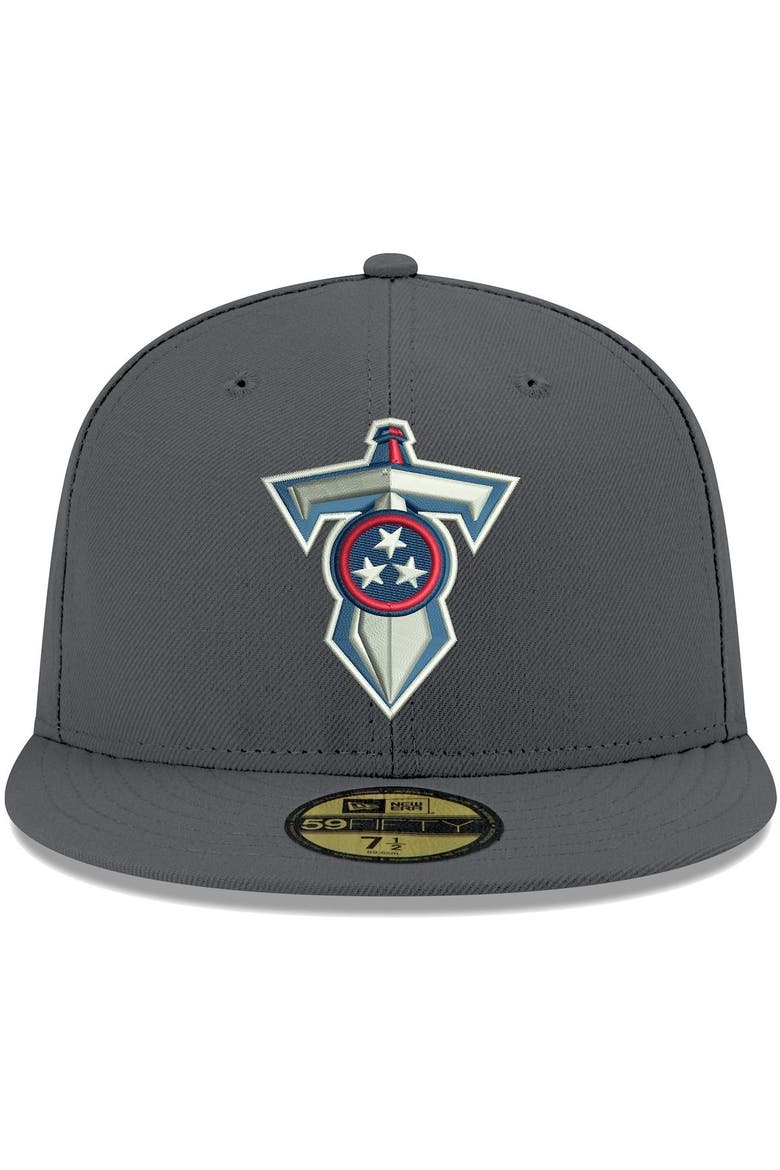 Men's New Era Graphite Tennessee Titans Alternate Logo Storm II 59FIFTY Fitted Hat, Alternate, color, Graphite