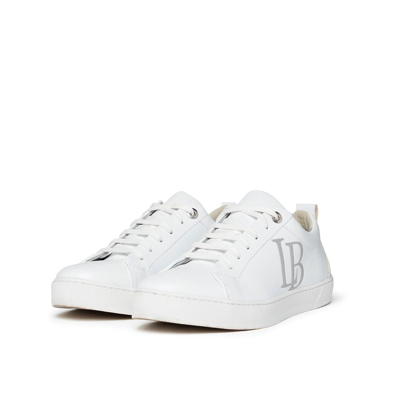 LaBante London LB White Apple Leather Sneakers Women, Alternate, color, White