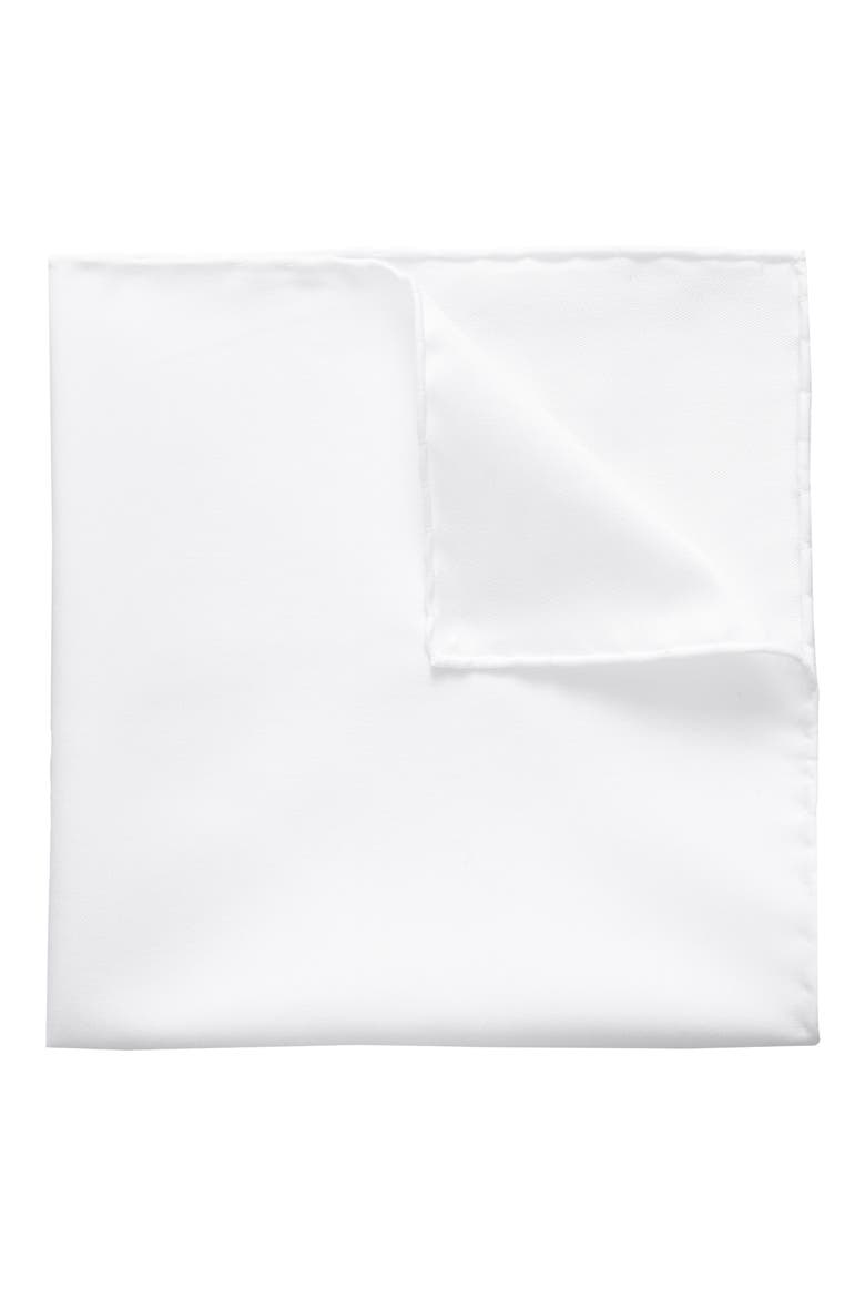 Cotton Pocket Square, Main, color, WHITE