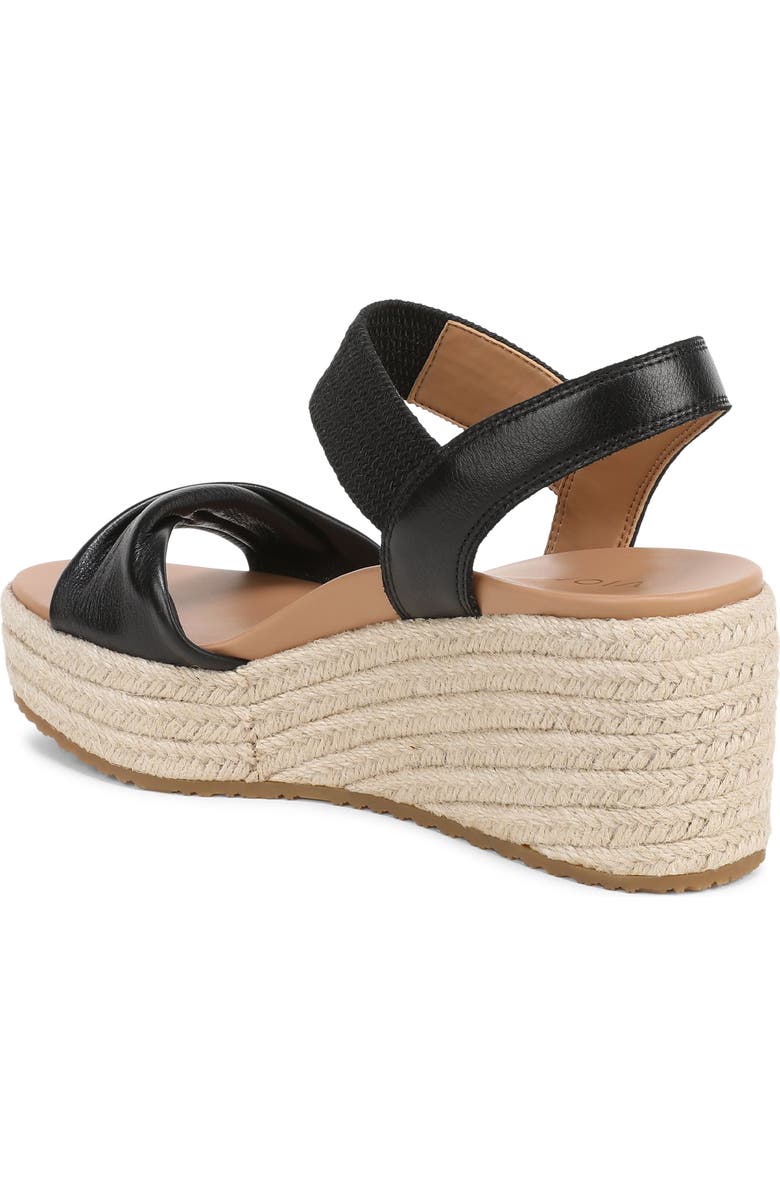 Vionic Darla Espadrille Platform Slide Sandal, Alternate, color, Black