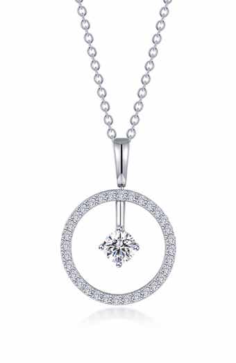 Lafonn Simulated Diamond Lab-Created Birthstone Reversible Pendant Necklace
