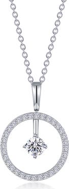 Lafonn Simulated Diamond Lab-Created Birthstone Reversible Pendant Necklace