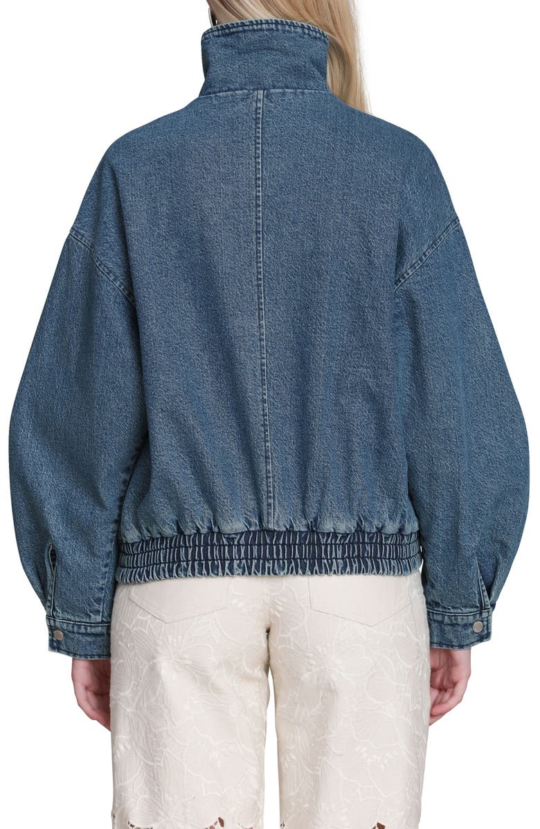 Avec Les Filles Denim Bomber Jacket, Alternate, color, Montgomery Wash