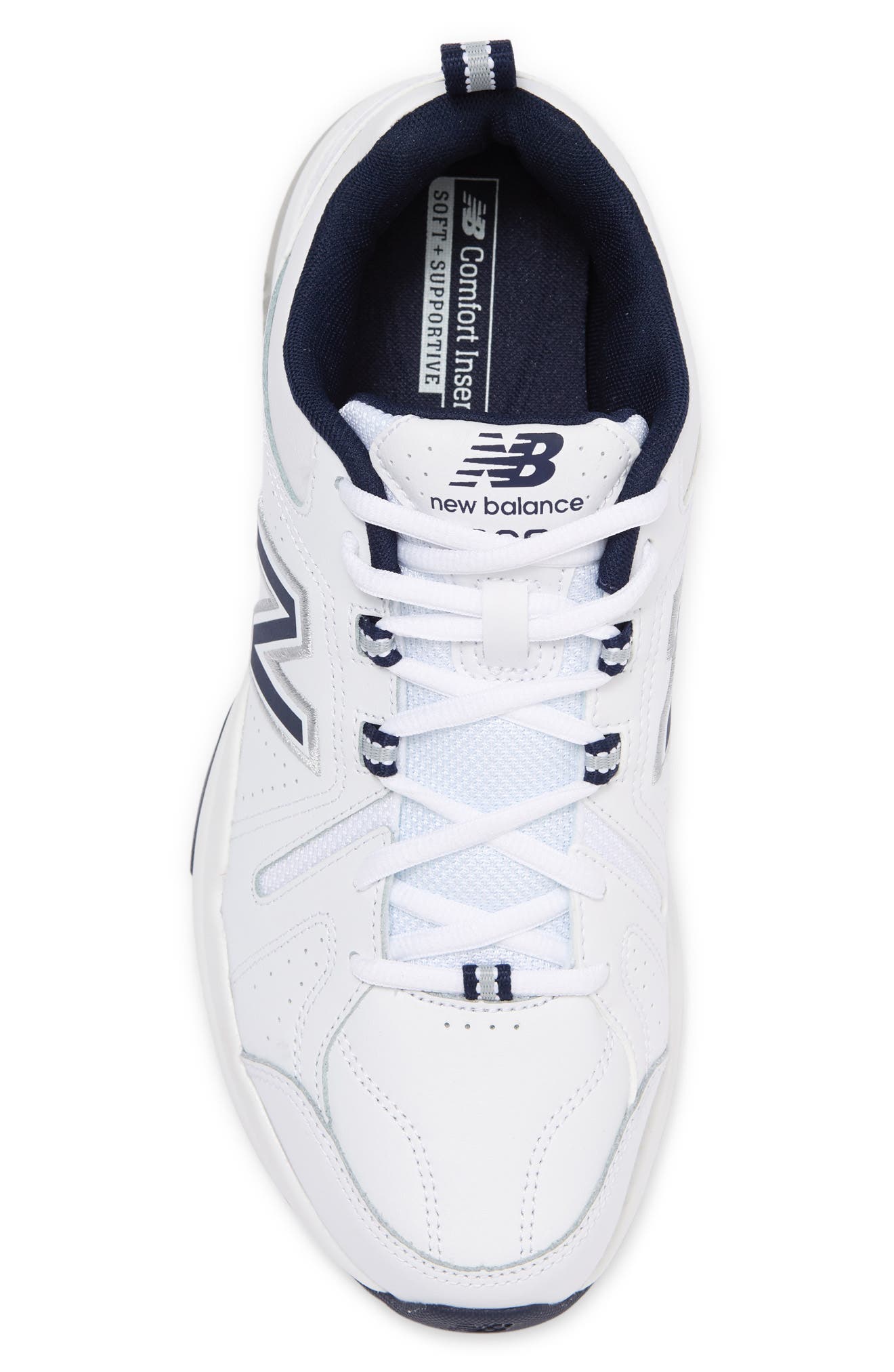New Balance 608 V5 Training Sneaker, Alternate, color, White/Navy