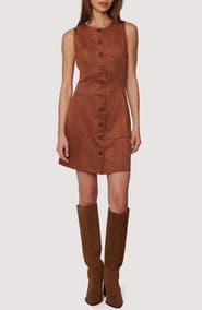 Lost + Wander Regal Poise Faux Suede Minidress