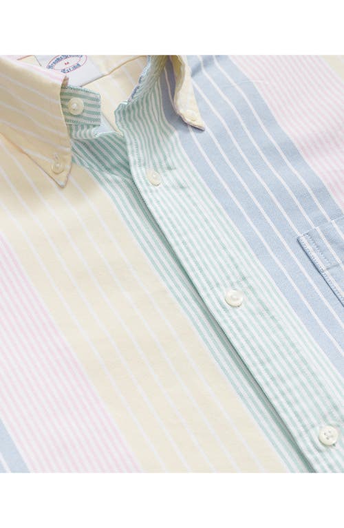 Brooks Brothers Candy Stripe Button-down Shirt In Blue
