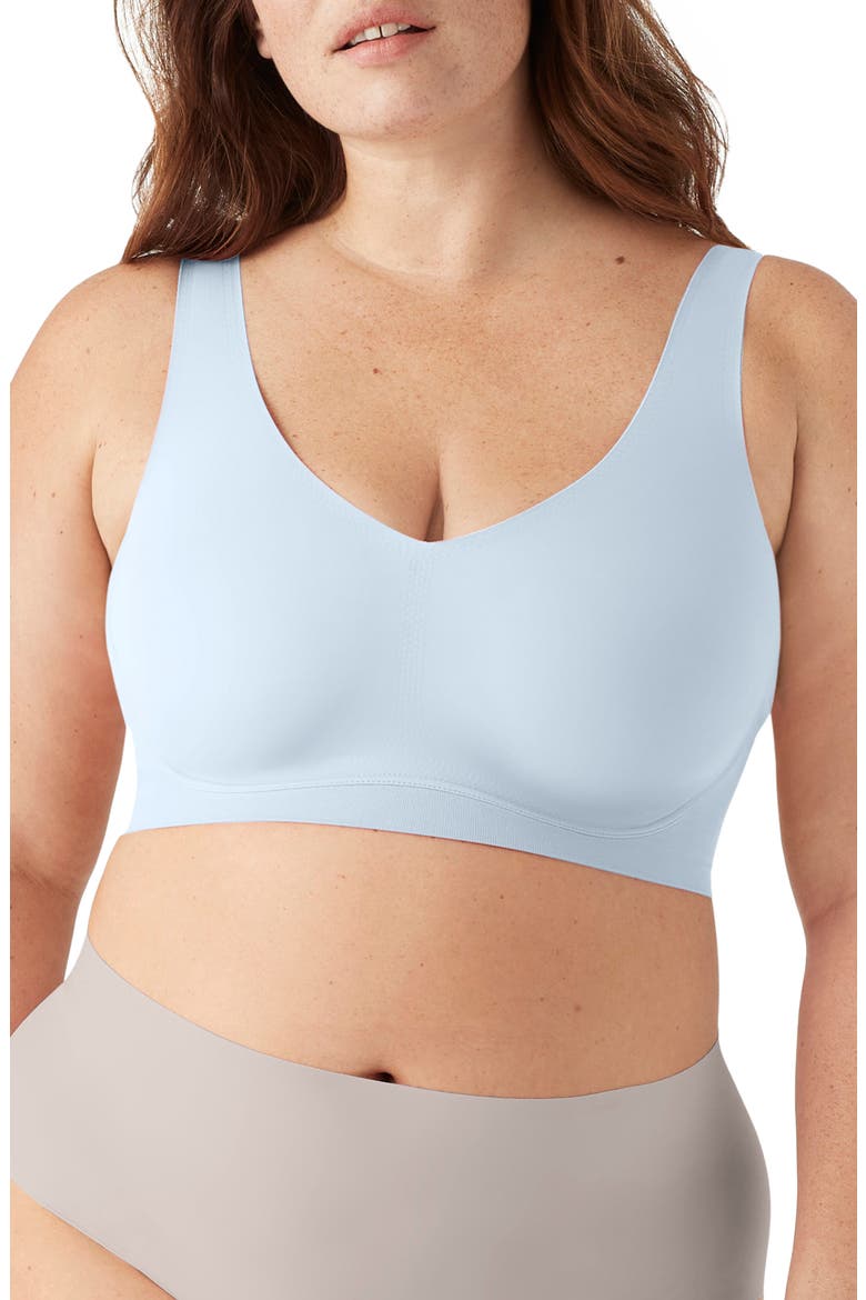 True Body Lift V-Neck Full Cup Soft Form Band Bra, Main, color, POWDER BLUE