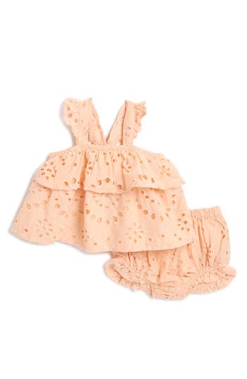 JESSICA SIMPSON JESSICA SIMPSON EYELET TOP & BLOOMERS SET