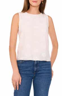 Vince Camuto Textured Gauze Sleeveless Top