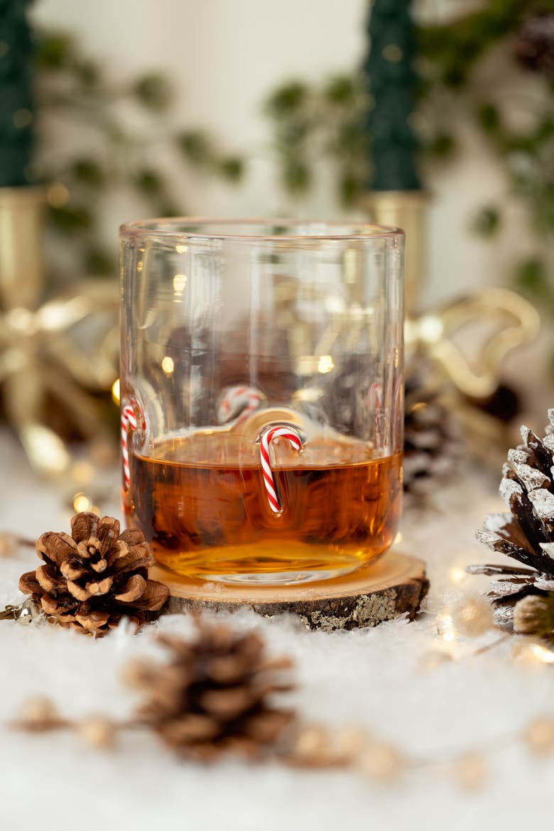Candy Cane Icon Glass, Set of 4, Alternate, color, Multi