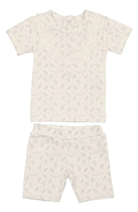 Kids' Leaves & Branches Cotton Blend Top & Shorts Set (Baby & Toddler)