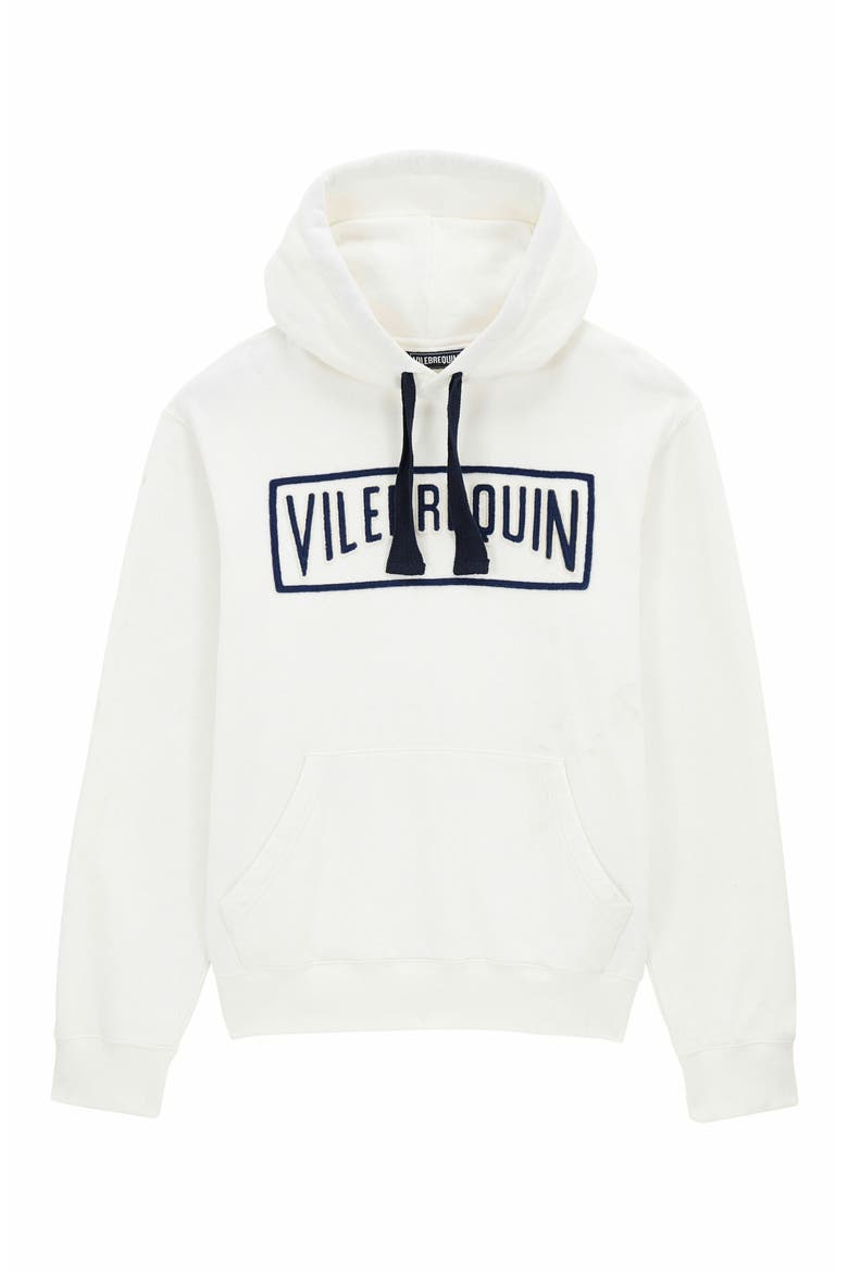 Men's Solid Cotton Hoodie Sweatshirt, Main, color, OFF WHITE