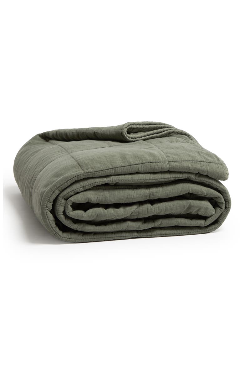 Antwerp Cotton Coverlet, Main, color, MOSS