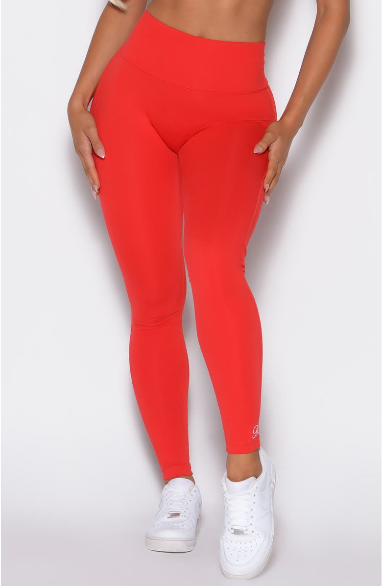 Bombshell Sportswear Smooth Leggings, Main, color, Cherry Bomb