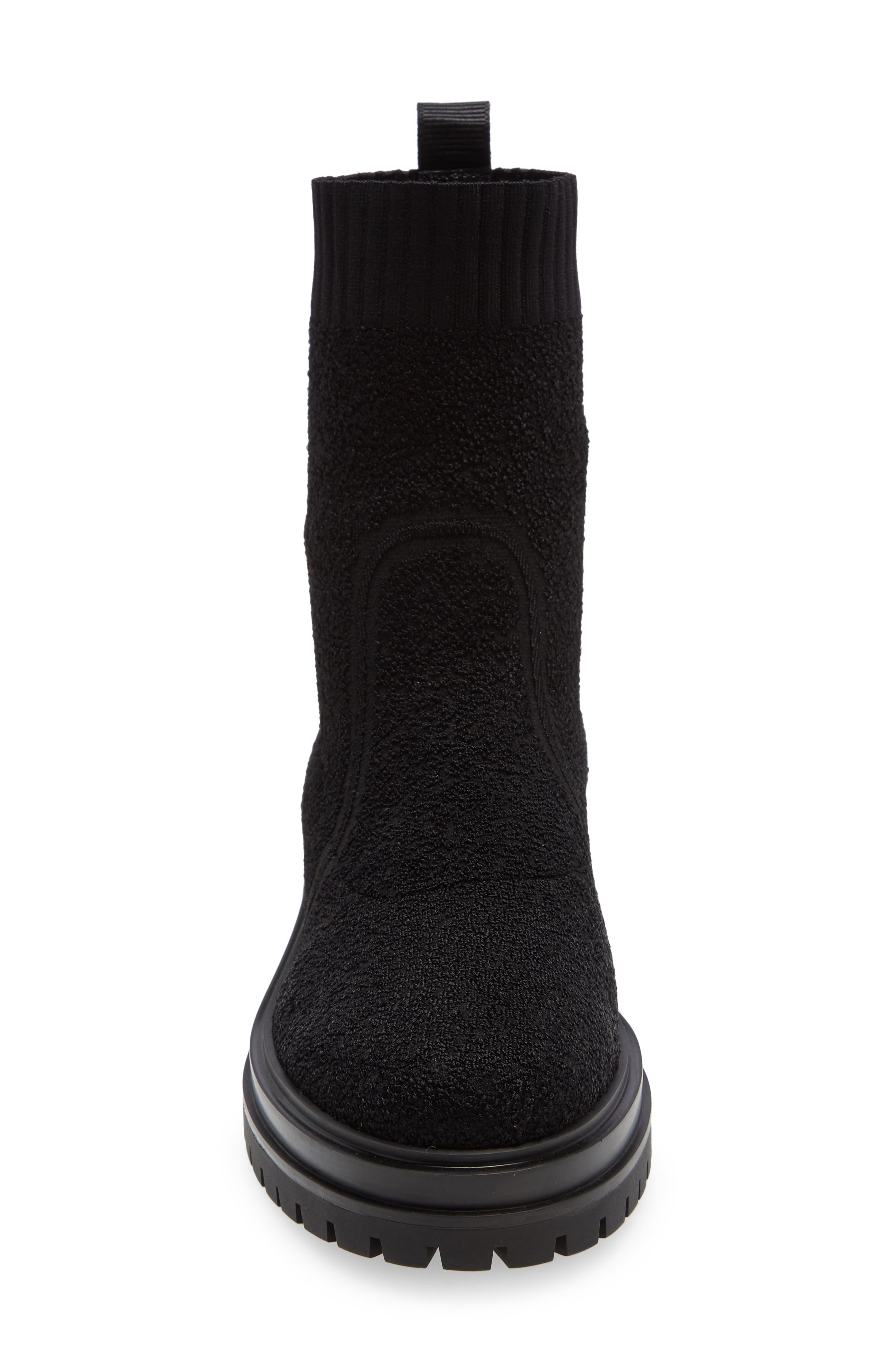 Gianvito Rossi Bouclé Knit Bootie, Alternate, color, 