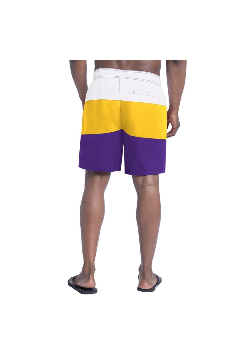 Men's G-III Sports by Carl Banks  Purple/Gold Minnesota Vikings Sunrise Volley Swim Shorts, Alternate, color, Purple