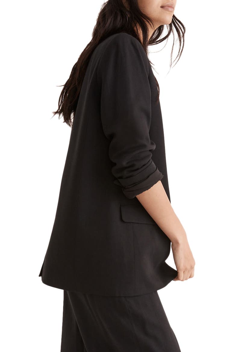 Caldwell Drapeweave Double Breasted Blazer, Alternate, color, TRUE BLACK